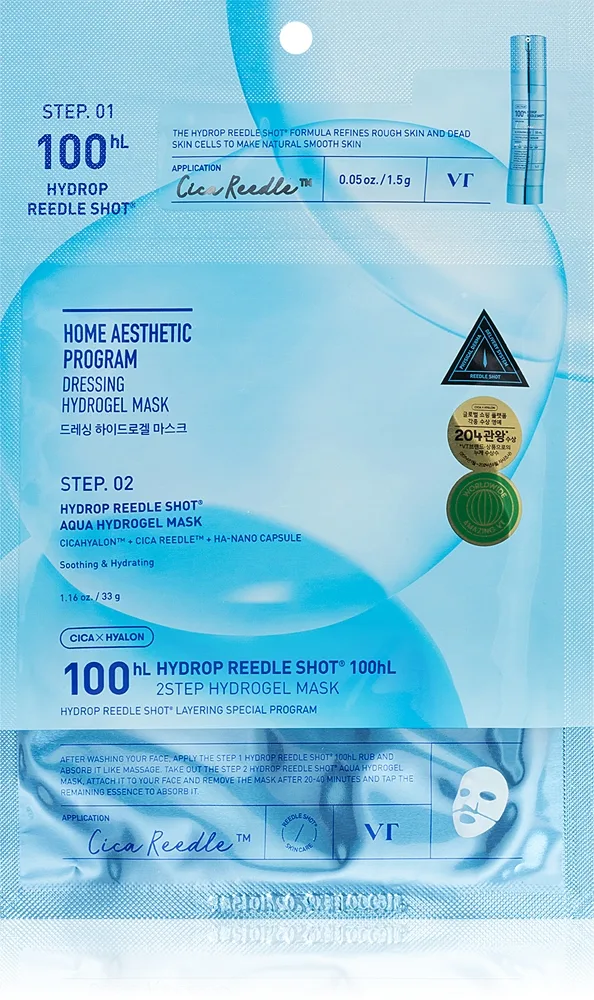 VT Cosmetics Hydrop Reedle Shot 100hL 2 Step Hydrogel Mask