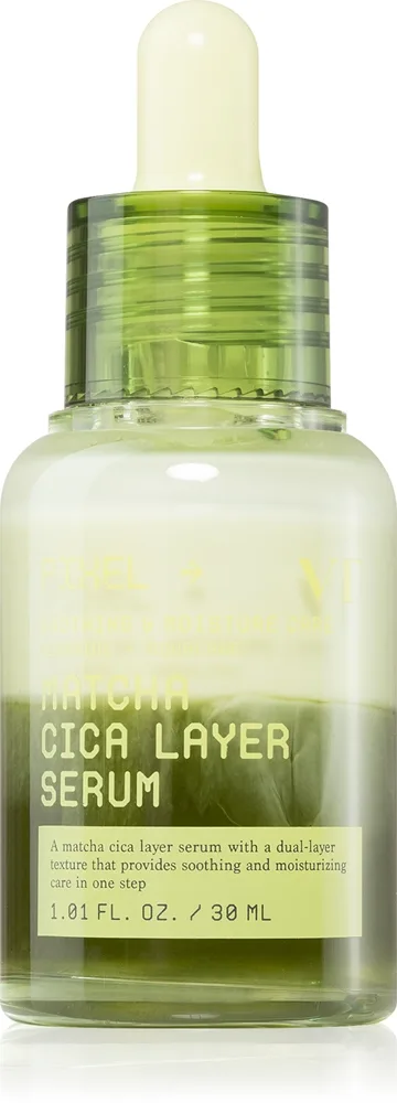 VT Cosmetics Matcha CICA Layer Serum tehokosteuttava kasvoseerumi rauhoittava vaikutus 30 ml