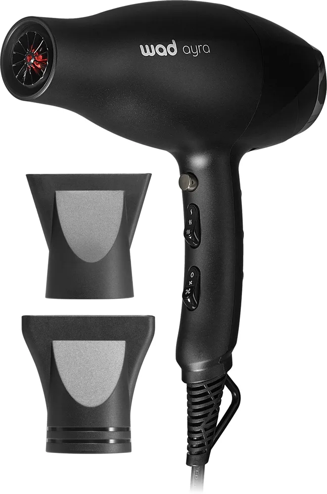 Wad Ayra Hair Dryer Chrome Hårtork Svart 1 st.