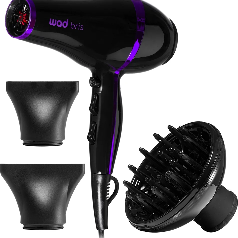 Wad Bris Hair Dryer Hårtork Black/Purple 1 st.