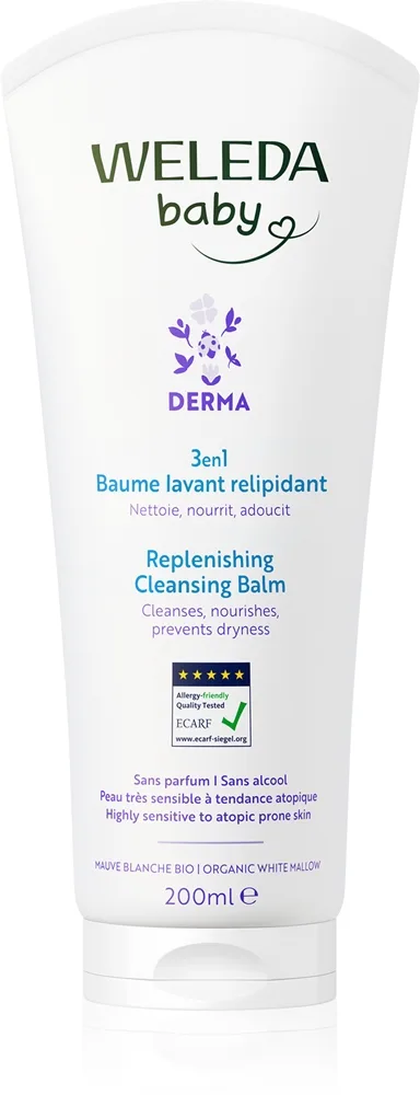 Weleda Baby Derma Rensebalsam til beroligelse af huden 200 ml