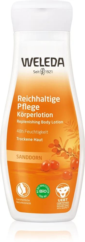 Weleda BIO Sea buckthorn syrup Rakytník Energigivande kroppslotion 200 ml