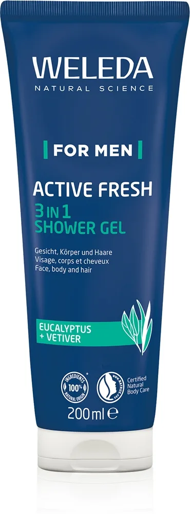 Weleda For Men Active Fresh 3in1 Shower Gel Showergel