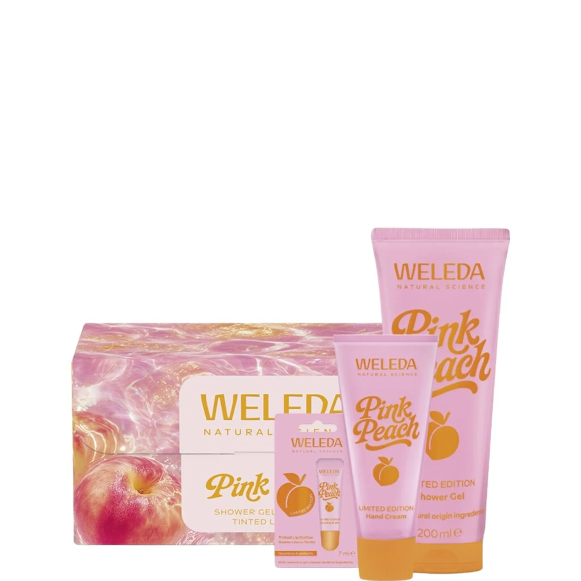 Weleda Pink peach gavesæt Kropsplejesæt