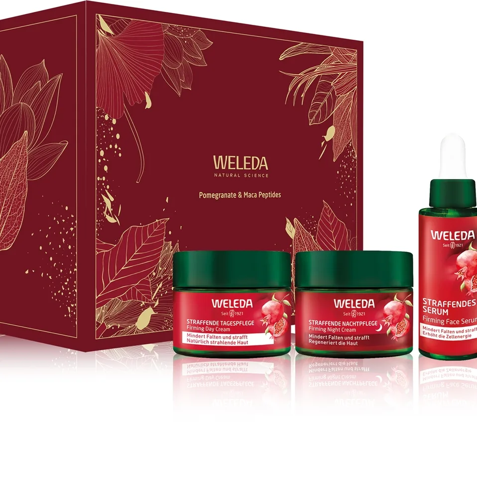 Weleda Pomegranate and Maca peptides lahjasetti ihoa kiinteyttämään