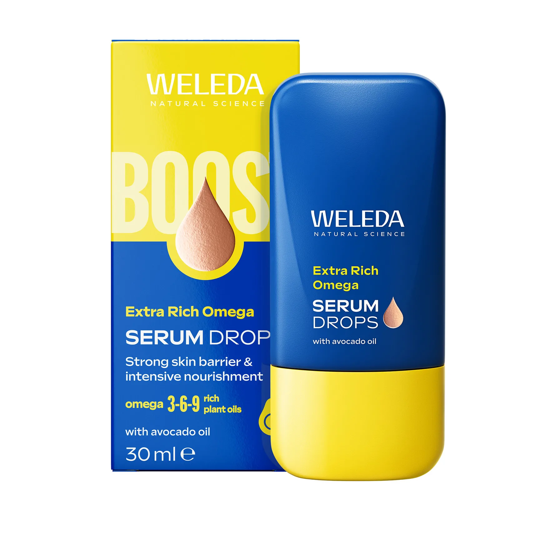 Weleda Serum Drops Extra Rich Omega Förstärkande serum med närande och återfuktande effekt 30 ml