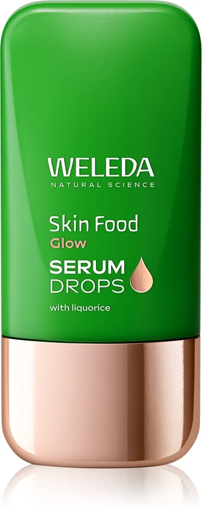 Weleda Serum Drops Skin Food Glow kirkastava seerumi ihon sävyn tasoittamiseen 30 ml