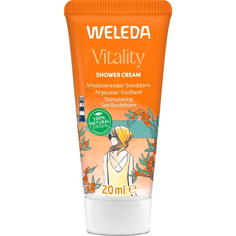 WELEDA Vitality Shower Cream Sanddorn 20 ml Duschgel