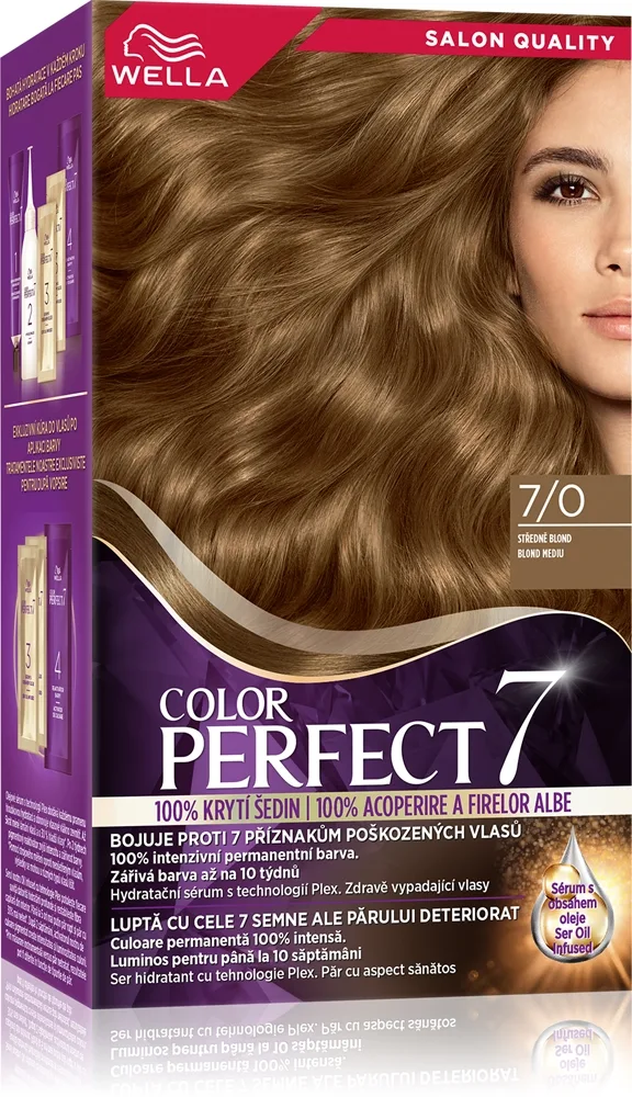 Wella Color Perfect Hårfärg Skugga 7/0 Medium Blonde 1 st.