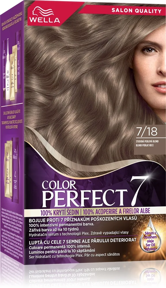 Wella Color Perfect hiusväri sävy 7/18 Cool Pearl Med Blonde 1 kpl