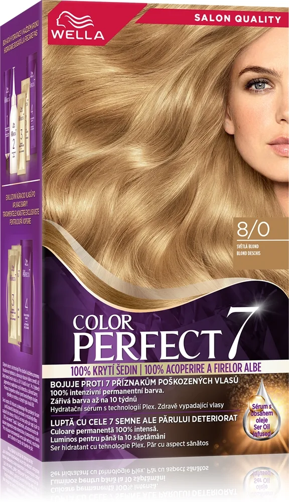 Wella Color Perfect Hårfärg Skugga 8/0 Light Blonde 1 st.