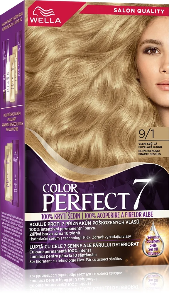 Wella Color Perfect Hårfärg Skugga 9/1 Very Light Ash Blond 1 st.