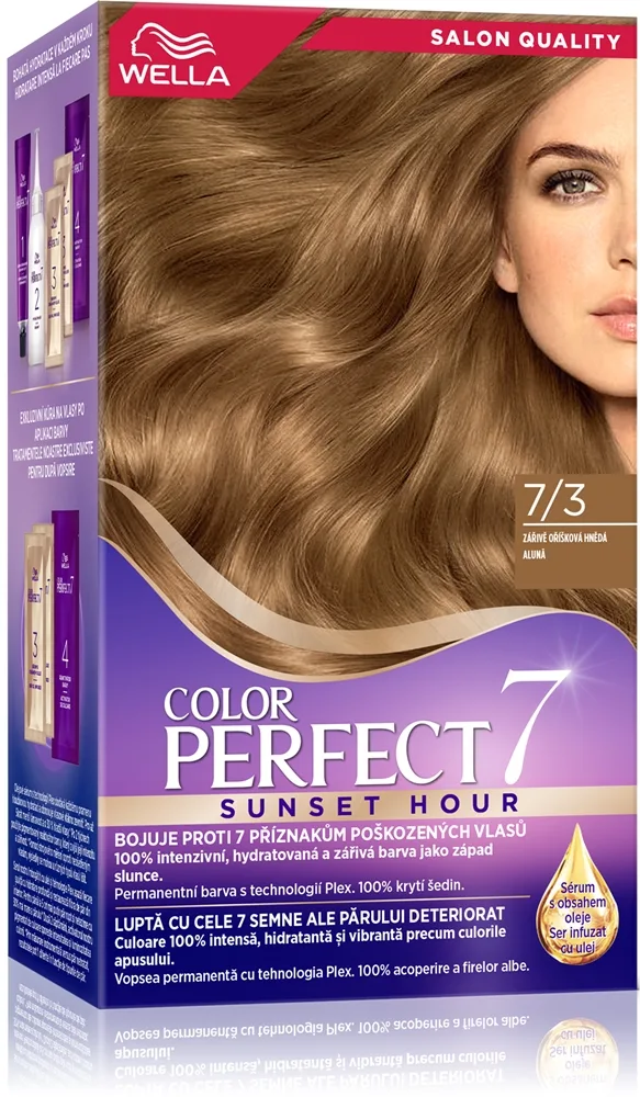 Wella Color Perfect Sunset Hour Hårfärg 7/3 Bright Hazelnut Brown 1 st.