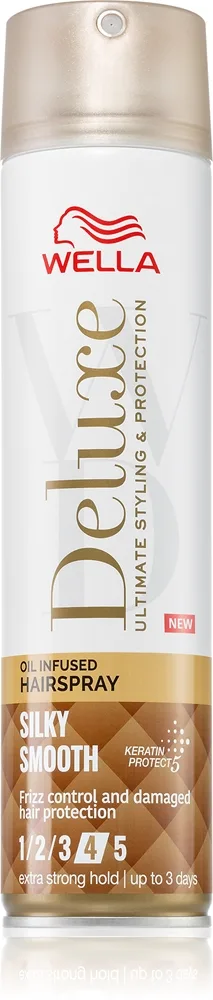 Wella Deluxe Silky Smooth Regenererande hårspray extra stark stadga 250 ml