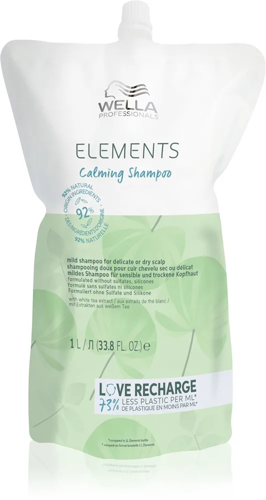 Wella Professionals Elements Calming Återfuktande och lindrande schampo för känslig hårbotten 1000 ml