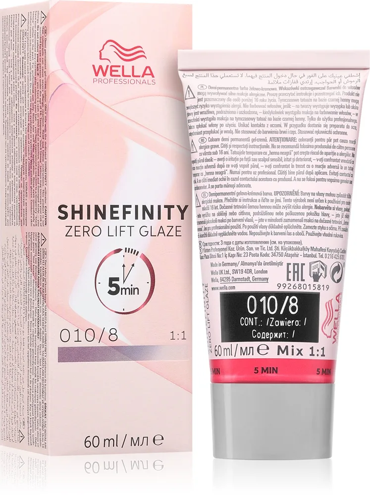 Wella Professionals Shinefinity Zero Lift Glaze demi-permanent hårfärg Skugga 010/8 Opal Flash 60 ml