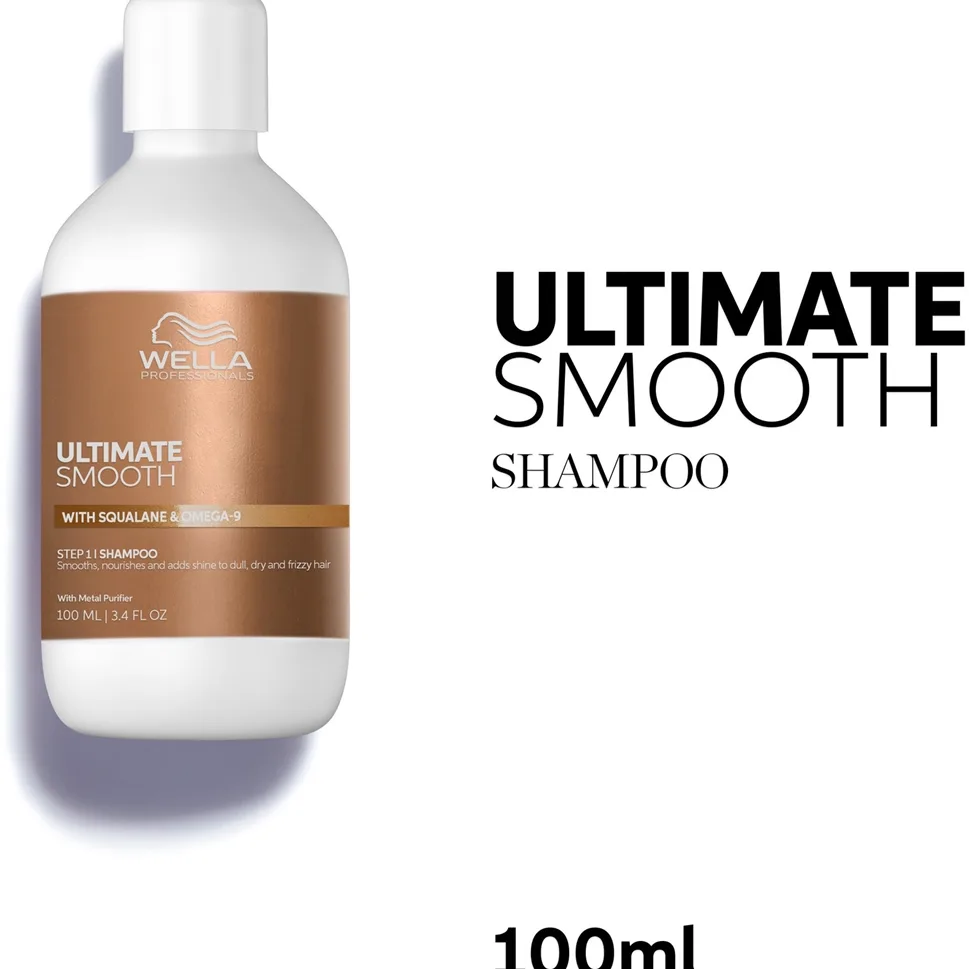 Wella Professionals Ultimate Smooth Shampoo Intensivt närande schampo för glansigt och mjukt hår 100 ml