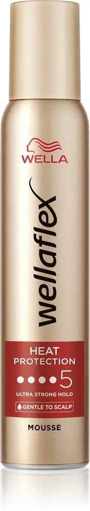 Wella Wellaflex Heat Protection Mousse För hårstyling med värme 200 ml
