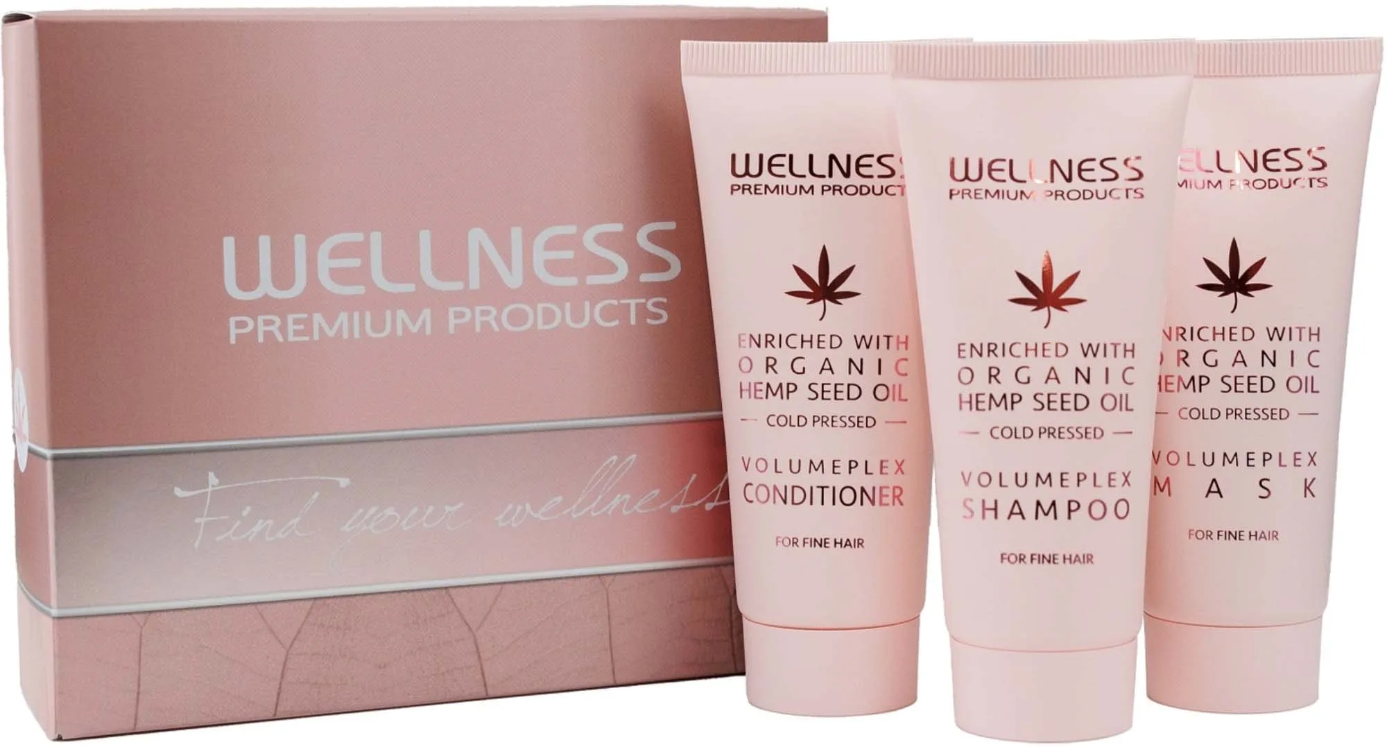 Wellness Premium Products VolumePLEX Travel Set (Shampoo 50 ml, Conditioner 50 ml, Mask 50 ml)