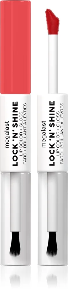 Wet n Wild MegaLast Lock n' Shine pitkäkestoinen huulipuna ja huulikiilto sävy Shining Hibiscus 8 ml