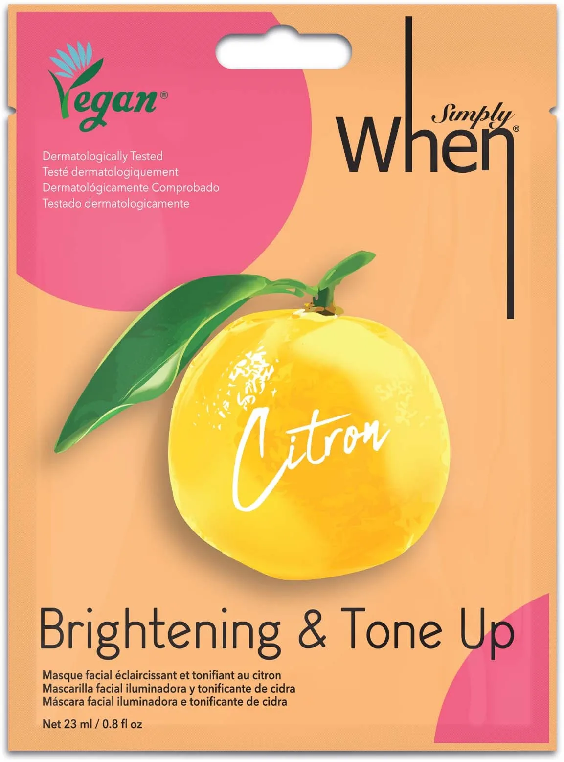 When Vegan Citron Brightening & Tone Up Mask