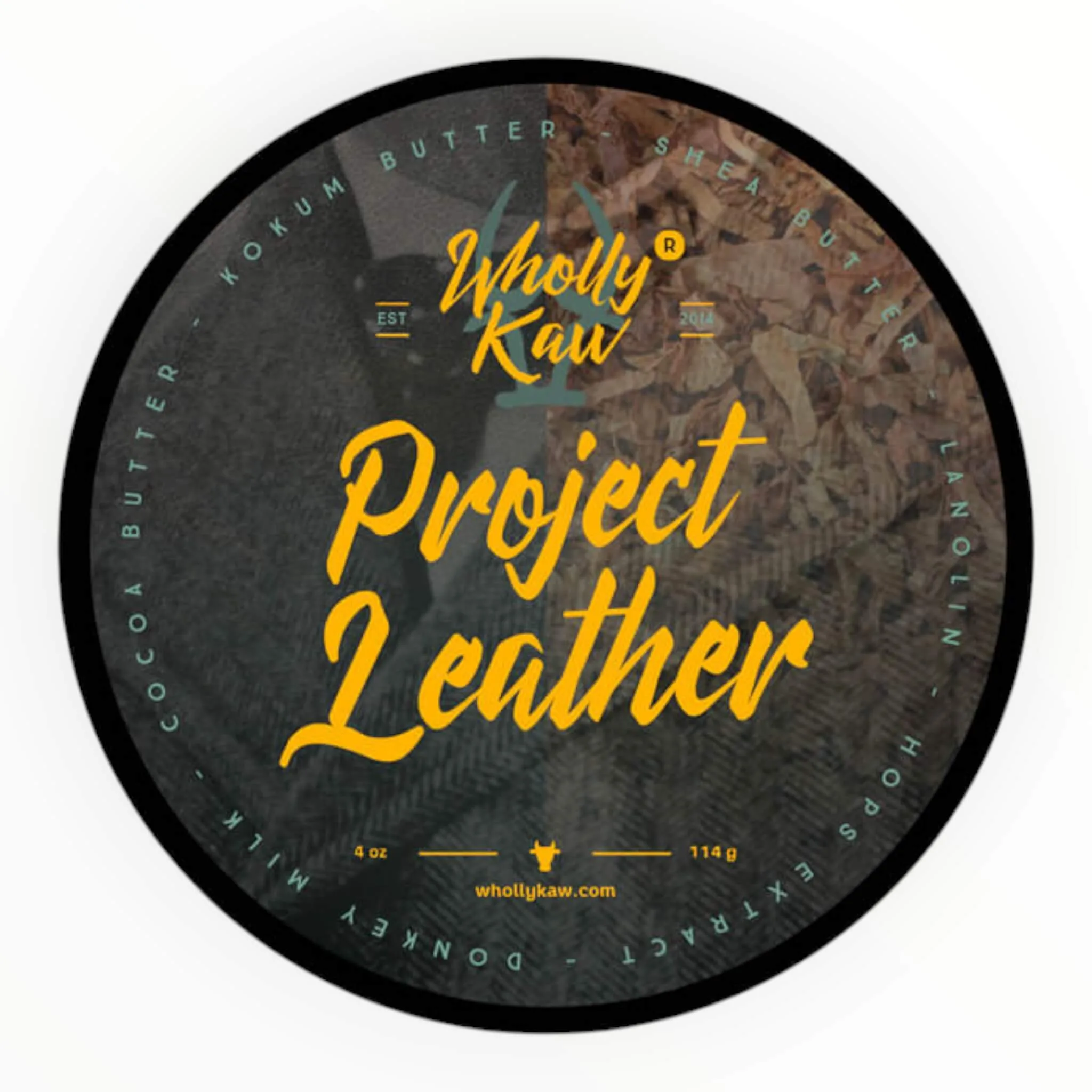 Wholly Kaw Barbersæbe, Project Leather, 114 g.