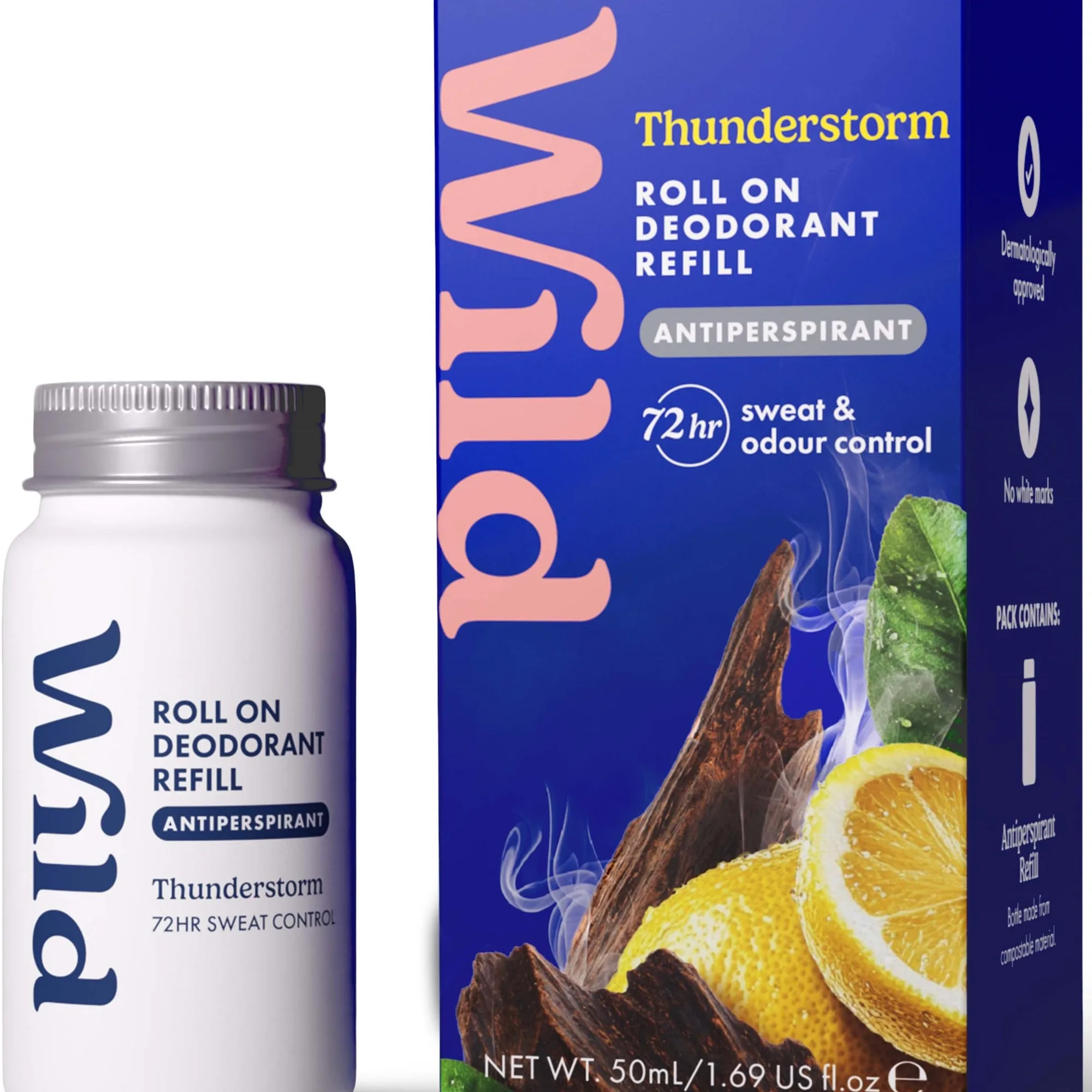 Wild Antiperspirant Roll On Refill Thunderstorm 50 ml