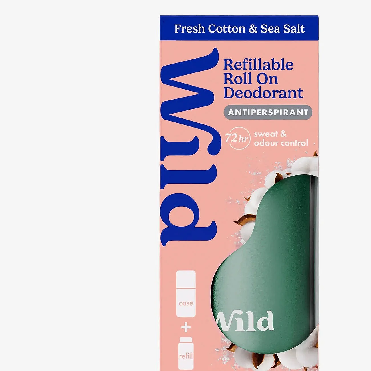 Wild Fresh Cotton & Sea Salt Aqua Case Roll-on antiperspirant Med väska 50 ml