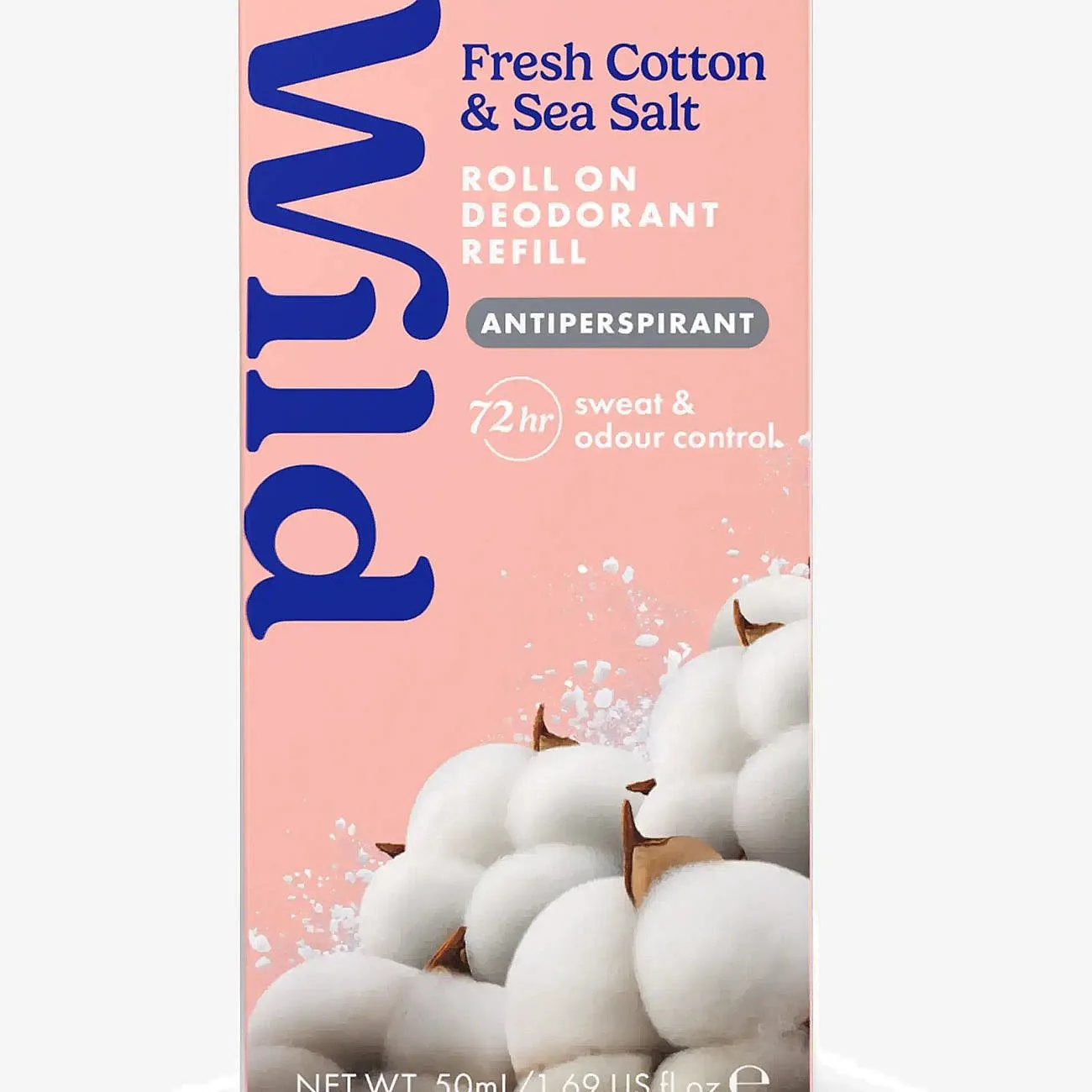 Wild Fresh Cotton & Sea Salt Refill Roll-on antiperspirant Påfyllning 50 ml