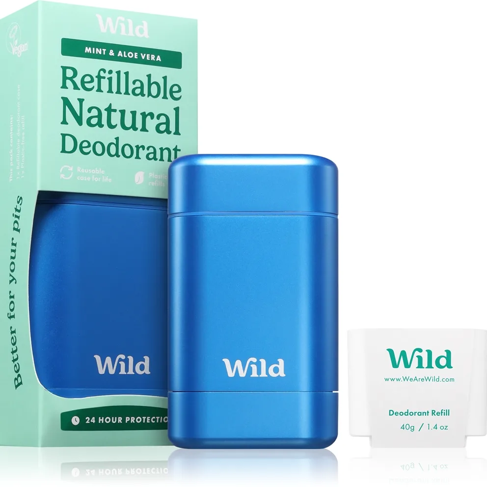 Wild Mint & Aloe Vera Men's Aqua/Blue Case deodoranttipuikko sisältää kotelon 40 g