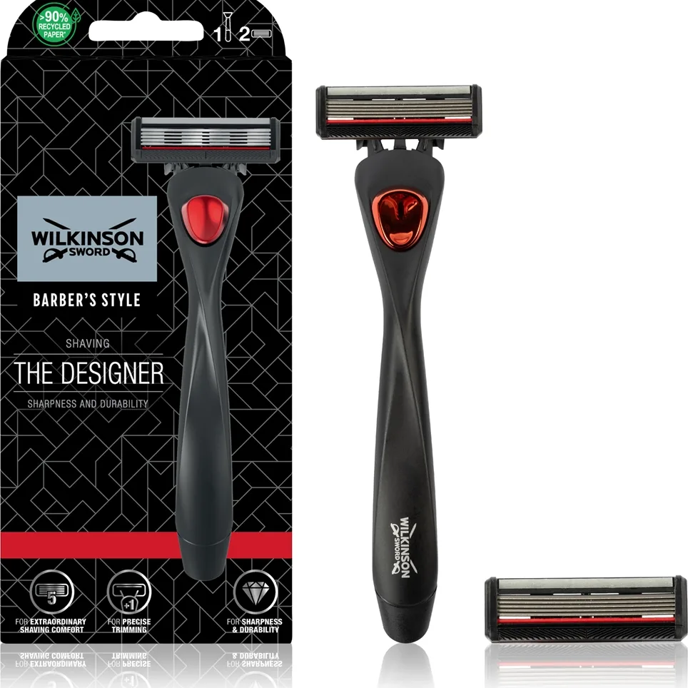 Wilkinson Sword Barbers Style The Architect Rakhyvel + utbyteshuvuden 2 st
