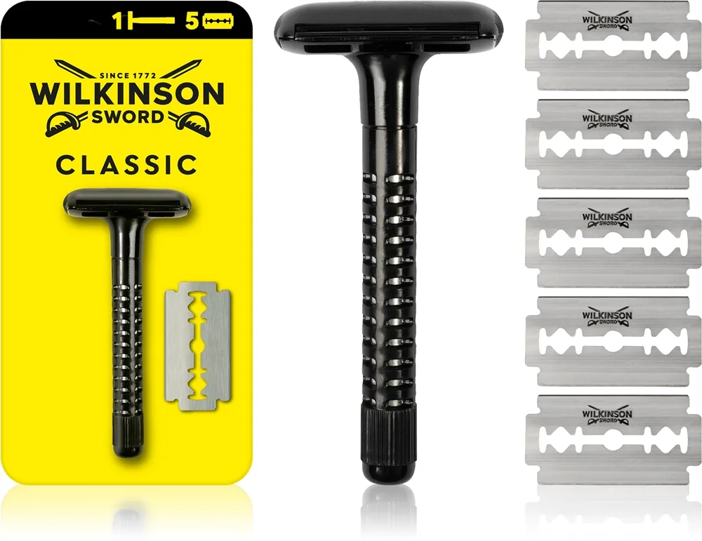 Wilkinson Sword Classic Rakapparat + reservblad 5 st