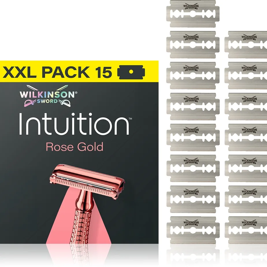 Wilkinson Sword Intuition Rose Gold Reservblad 15 st.