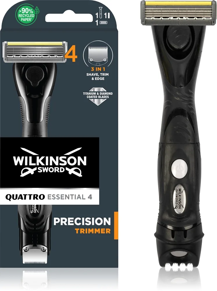 Wilkinson Sword Quattro Essential 4 Titanium Precision partakone + vaihtoterä 1 kpl 1 kpl