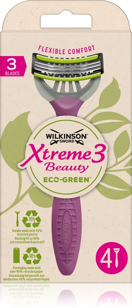 Wilkinson Sword Xtreme 3 Beauty Eco Green Engångshyvel 4 st.