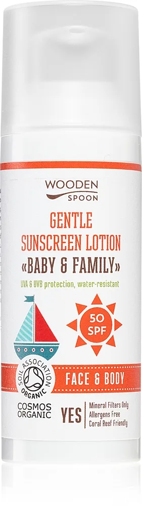 WoodenSpoon Baby & Family Familie solcreme lotion med SPF 50 50 ml