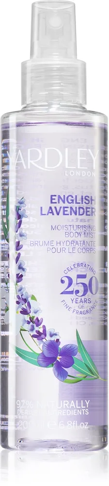 Yardley English Lavender kosteuttava vartalosuihke naisille 200 ml