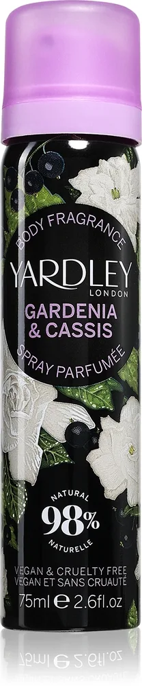 Yardley Gardenia & Cassis vartalosuihke hajustettu naisille 75 ml