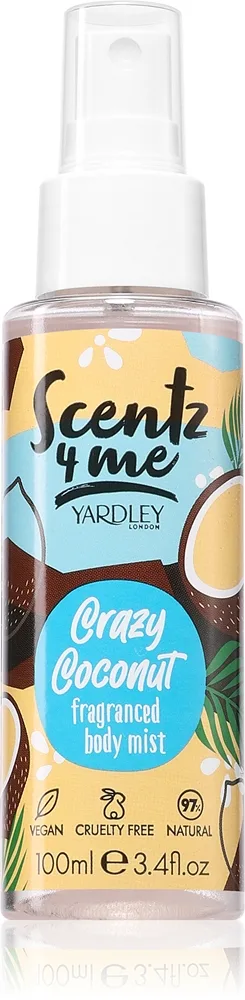 Yardley Scentz 4 Me Crazy Coconut vartalosuihke naisille 100 ml