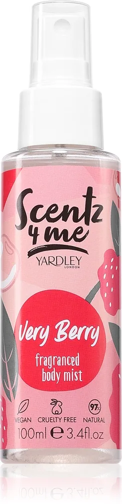 Yardley Scentz 4 Me Very Berry Kropsspray til kvinder 100 ml