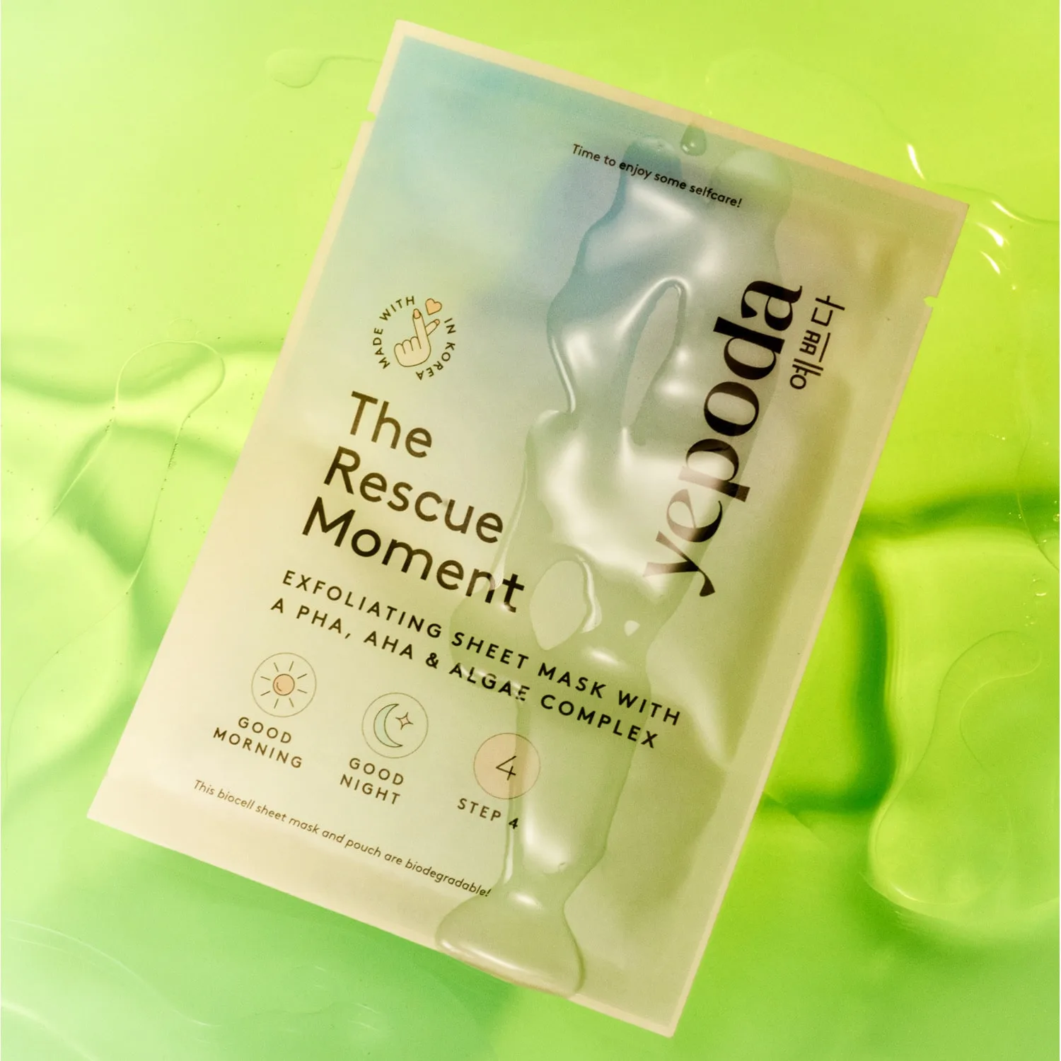 The Rescue Moment - Exfolierande tygmask med PHA, AHA och alger