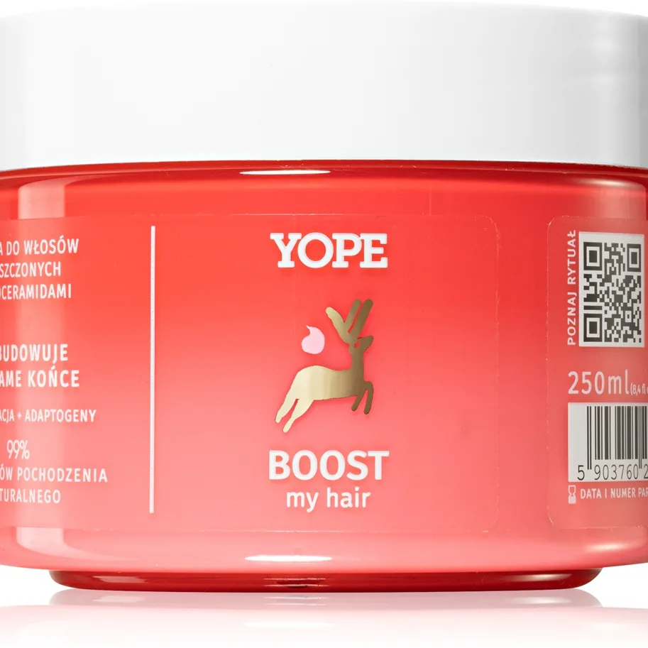 Yope BOOST my hair Reparerande mask för skadat hår 250 ml