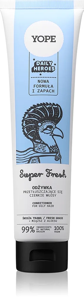 Yope Daily Heroes Fresh Conditioner Fresh Grass Volymbalsam För fett hår 170 ml