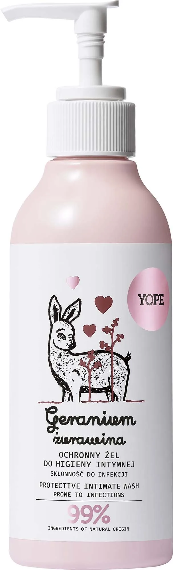 Yope Geranium & Cranberry Gel für die intime Hygiene 300 ml