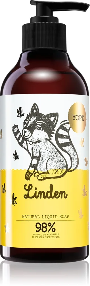 Yope Linden nestemäinen saippua kosteuttava vaikutus 500 ml