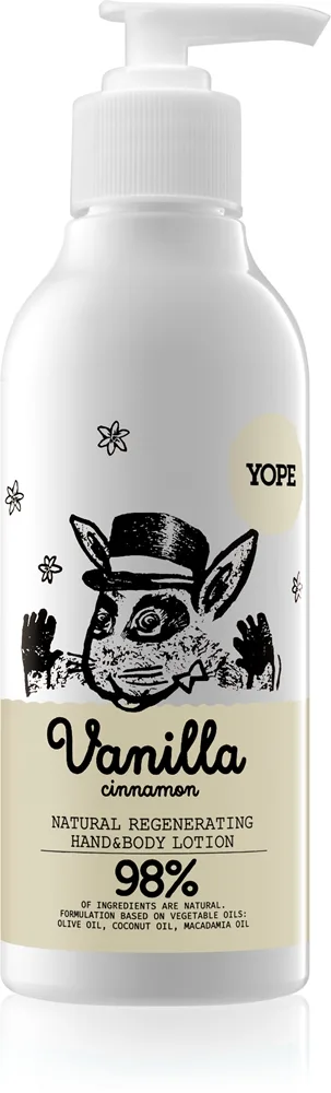 Yope Vanilla & Cinnamon Fuktgivande mjölk för händer och kropp 300 ml