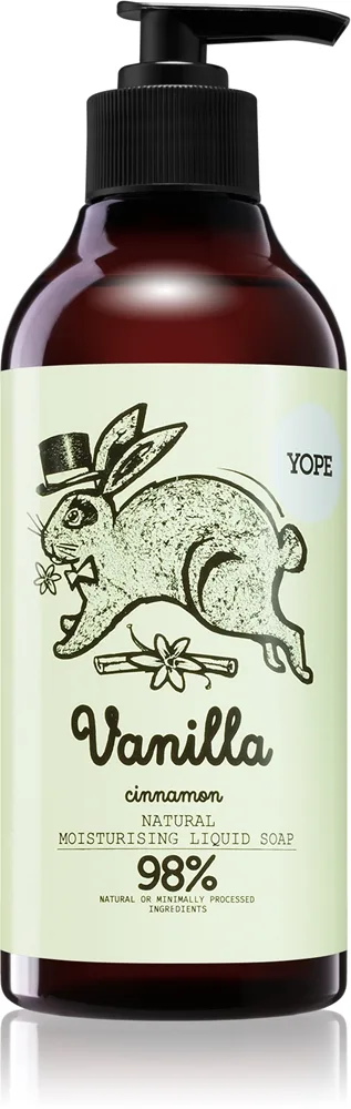 Yope Vanilla & Cinnamon nestemäinen käsisaippua kosteuttava vaikutus 500 ml