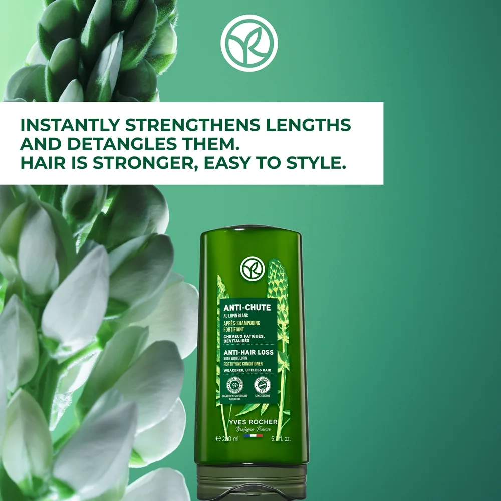 Yves Rocher ANTI-CHUTE hoitoaine hiustenkasvun tueksi 200 ml