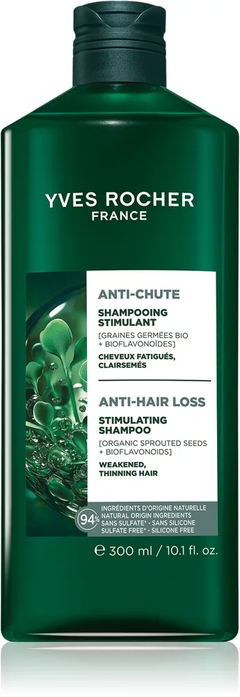 Yves Rocher ANTI-CHUTE shampoo hiusten kasvua edistämään ja tyviä vahvistamaan 300 ml
