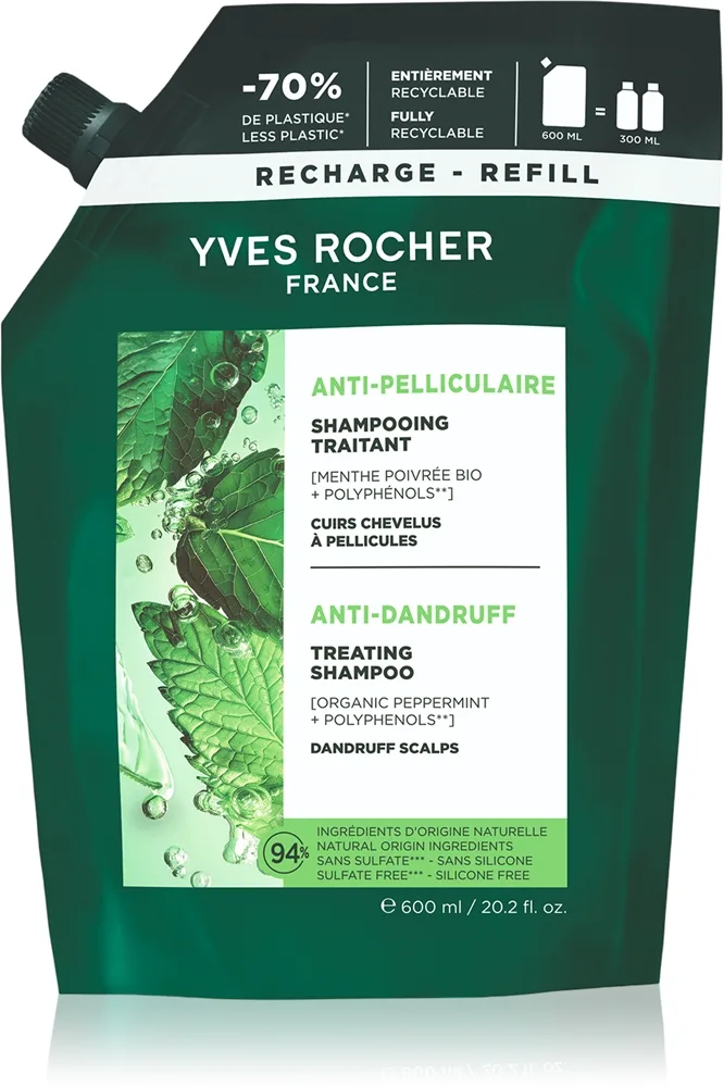 Yves Rocher ANTI-PELLICULAIRE hilsettä ehkäisevä shampoo 600 ml
